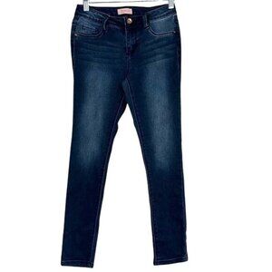 Squeeze Girls Denim Skinny Jeans Size 10 Dark Wash Cotton Blend Stretch